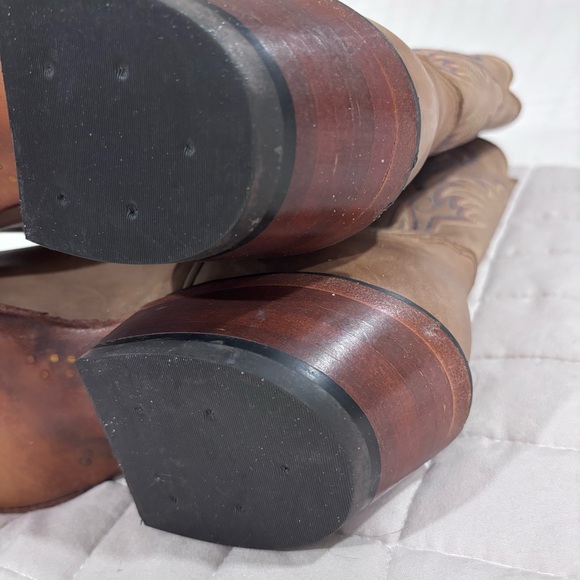 Nocona Men's Legacy Western Boots Tan Brown Brisby Square Toe MD2711 9 EE Wide - Picture 12 of 16